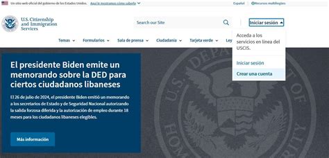 uscis iniciar sesión.